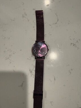 COACH Purple Mesh Band Watch
